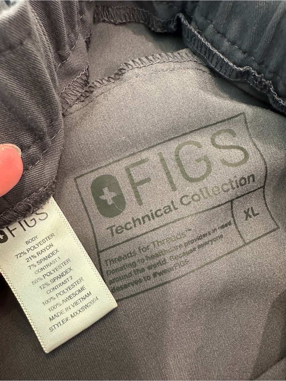 Figs Men’s Charcoal Tansen Jogger Scrub Pants size XL - Picture 6 of 6